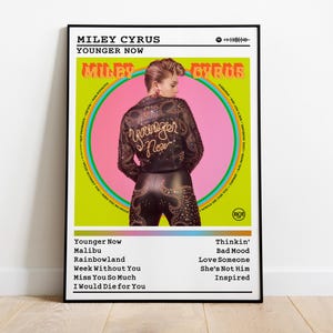Miley Cyrus - Younger Now Album Poster: Pop Music Wall Art