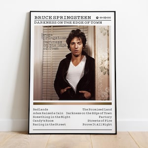Bruce Springsteen Poster | Darkness On the Edge Of Town Poster | Album Poster Prints | Wall Decor Posters | Album Cover | Rock Music Poster