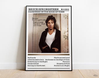 Bruce Springsteen 'Darkness' Album Cover Art Print: Rock Music Poster