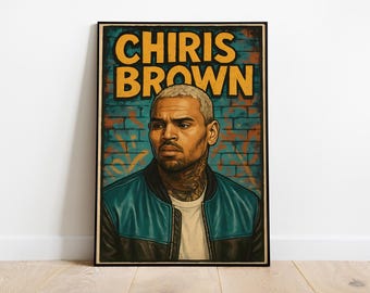 Chris Brown-poster albumomslag: muurdecoratie muziekkamer