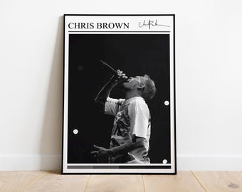 Chris Brown-poster albumomslag: muurdecoratie muziekkamer