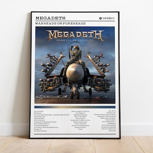 Megadeth &quot;Warheads On Foreheads&quot; Album Poster Print - Metal Music Wall Art