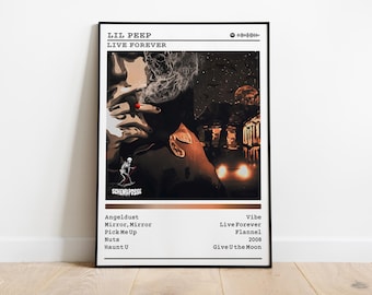 Póster del álbum "Live Forever" de Lil Peep: Impresión mate para pared