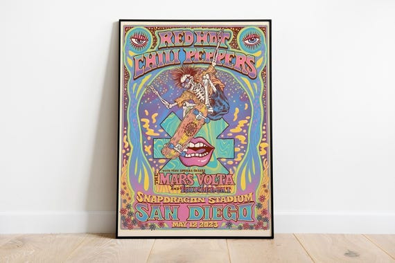 Red Hot Chili Peppers Poster Print: Album Cover Art, Music Wall