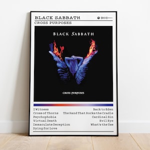 Black Sabbath Poster | Cross Purposes Poster | Album Poster Prints | Wall Decor Posters | Album Cover | Metal Music Poster
