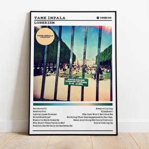 Tame Impala Poster | Lonerism Poster | Album Poster Prints | Wall Decor Posters | Album Cover | Indie Music Poster