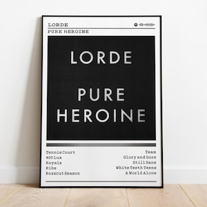 Lorde Poster | Pure Heroine Poster | Album Poster Prints | Wall Decor Posters | Album Cover | Pop Music Poster