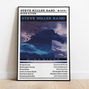 Steve Miller Band Poster | Wide River Poster | Album Poster Prints | Wall Decor Posters | Album Cover | Rock Music Poster