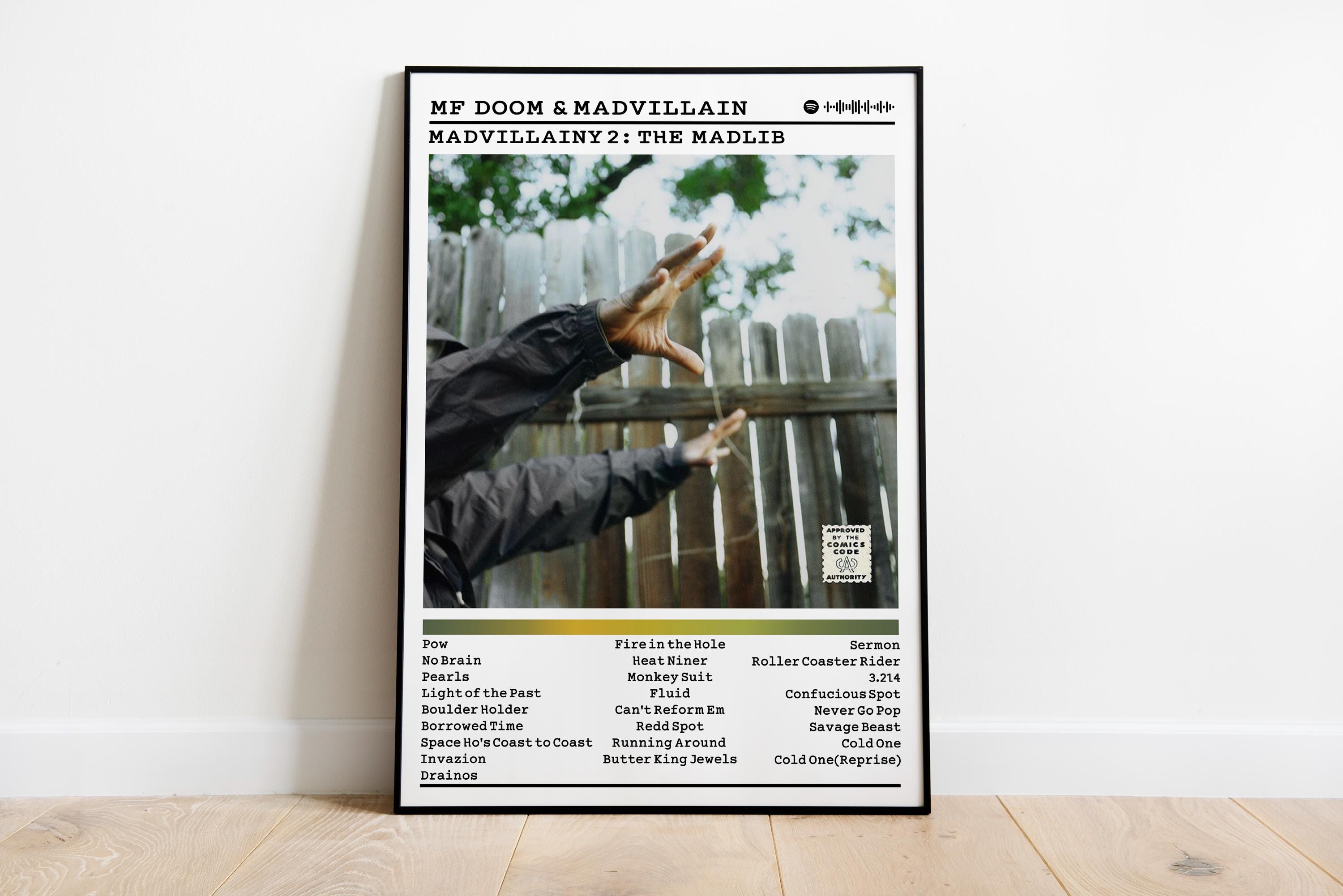 Discover MF Dooom Madvillainy Album Poster: Matte Finish Rap Music Print