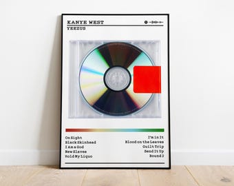 Kanye West Yeezus Album Poster: Rap Music Wall Art