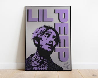Póster de la portada del álbum de Lil Peep: Impresión artística musical para pared