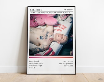 Lil Peep 'Come Over When You're Sober Pt 1' Album Poster | Matte Print