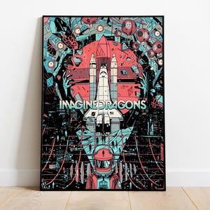Imagine Dragons Poster Print | Music Poster | Album Cover Poster | Wall Decor | Music Gift | Room Decor