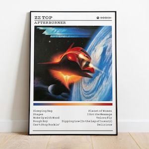 ZZ Top Poster | Afterburner Poster | Album Poster Prints | Wall Decor Posters | Album Cover | Rock Music Poster
