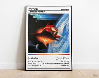 ZZ Top Afterburner Album Poster: Rock Music Wall Art - Etsy