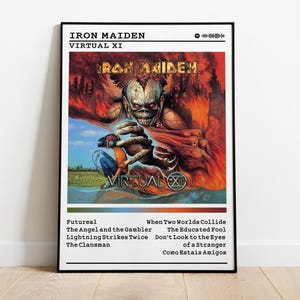 Iron Maiden Virtual XI Album Poster: Metal Music Wall Art