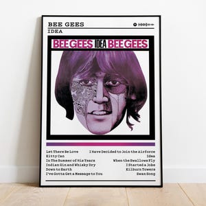 Bee Gees Poster | Idea Poster | Album Poster Prints | Wall Decor Posters | Album Cover | Pop Music Poster