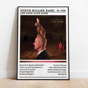 Steve Miller Band Poster | Let Your Hair Down Poster | Album Poster Prints | Wall Decor Posters | Album Cover | Rock Music Poster