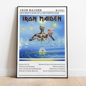 Iron Maiden Poster | Seventh Son Of A Seventh Son Poster | Album Poster Prints | Wall Decor Posters | Album Cover | Metal Music Poster