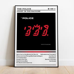 The Police - Ghost In The Machine Album Poster: Rock Music Wall Art