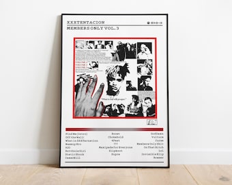 XXXTENTACION 'members Only Vol 3' Album Poster: Matte Finish Art