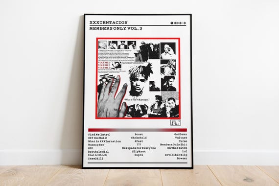 XXXTENTACION 'members Only Vol 3' Album Poster: Matte Finish Art