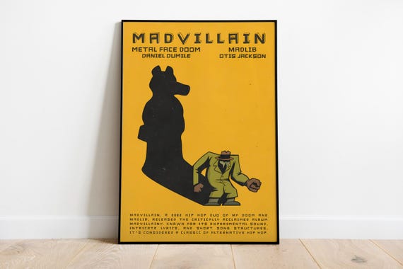 MF Doom Poster Print: Album Cover Art, Music Room Decor - Etsy