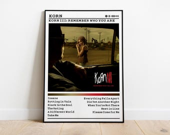 Korn III Remember Who You Are Album Poster: Metal Music Wall Art