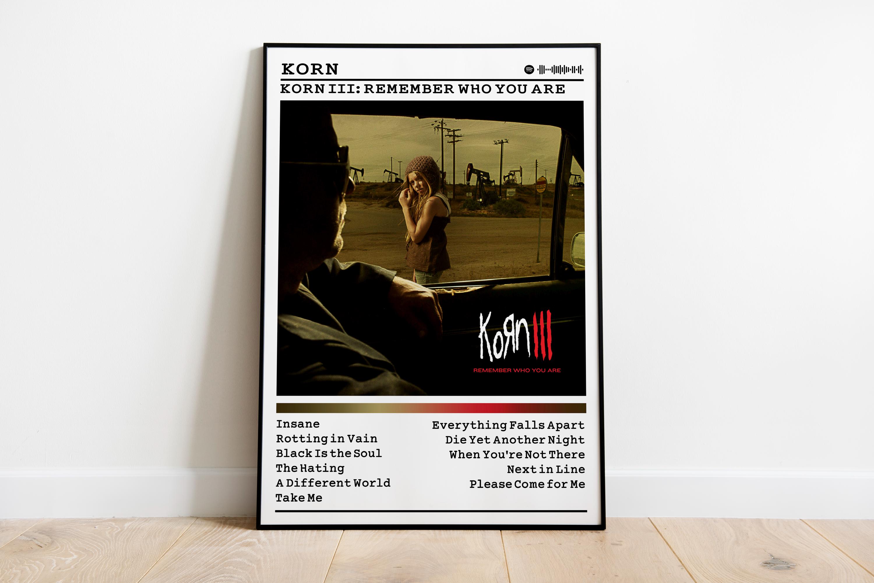 Korn III Remember Who You Are Album Poster: Metal Music Wall Art