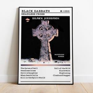 Black Sabbath Poster | Headless Cross Poster | Album Poster Prints | Wall Decor Posters | Album Cover | Metal Music Poster