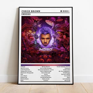 Chris Brown Poster | Indigo Poster | Album Poster Prints | Wall Decor Posters | Album Cover | R&B Music Poster