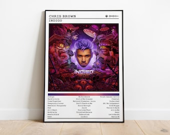 Indigo albumposter Chris Brown | R&B-muziekafdruk