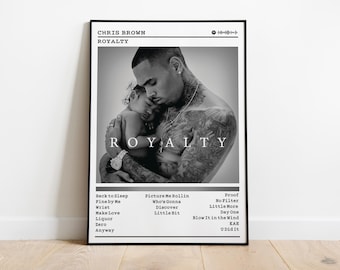 Chris Brown Royalty-albumposter | R&B-muziekafdruk