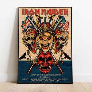 Iron Maiden Album Cover Poster: Music Wall Art Print