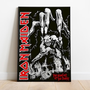 Iron Maiden Album Cover Poster: Music Wall Art Print