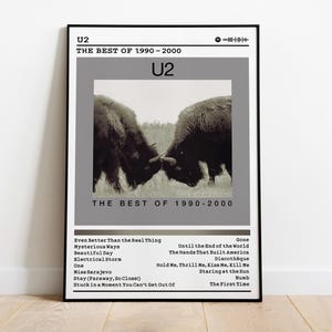 U2 Poster | The Best Of 1990-2000 Poster | Album Poster Prints | Wall Decor Posters | Album Cover | Rock Music Poster