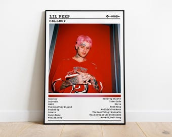 Lil Peep Hellboy Album Poster: Matte Print Wall Art