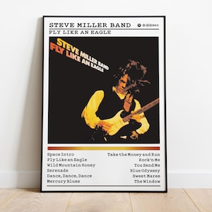 Steve Miller Band Poster | Fly Like An Eagle Poster | Album Poster Prints | Wall Decor Posters | Album Cover | Rock Music Poster