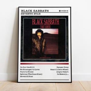 Black Sabbath Poster | Seventh Star Poster | Album Poster Prints | Wall Decor Posters | Album Cover | Metal Music Poster