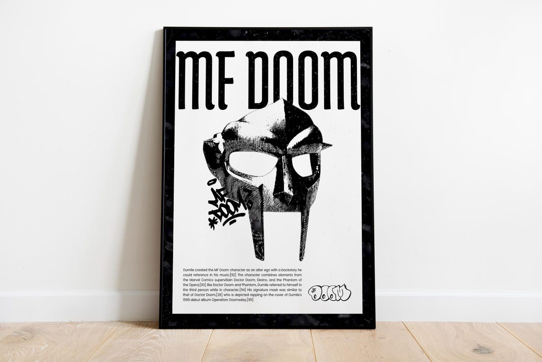 MF Doomポスタープリント：アルバムカバーアート、ミュージックルーム