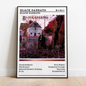 Black Sabbath Poster | Black Sabbath Poster | Album Poster Prints | Wall Decor Posters | Album Cover | Metal Music Poster
