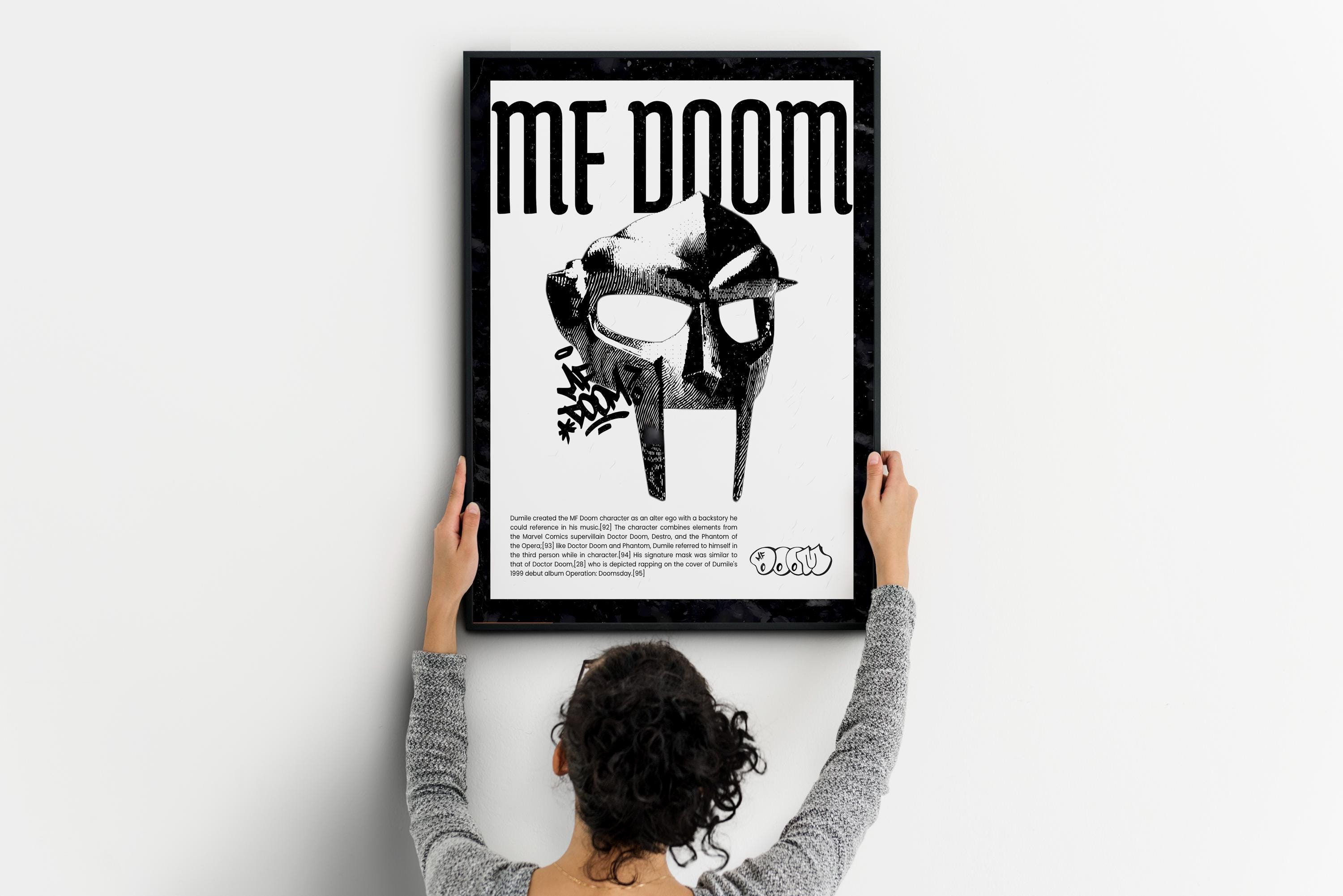 MF Doomポスタープリント：アルバムカバーアート、ミュージックルーム