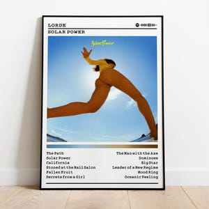 Lorde Poster | Solar Power Poster | Album Poster Prints | Wall Decor Posters | Album Cover | Pop Music Poster