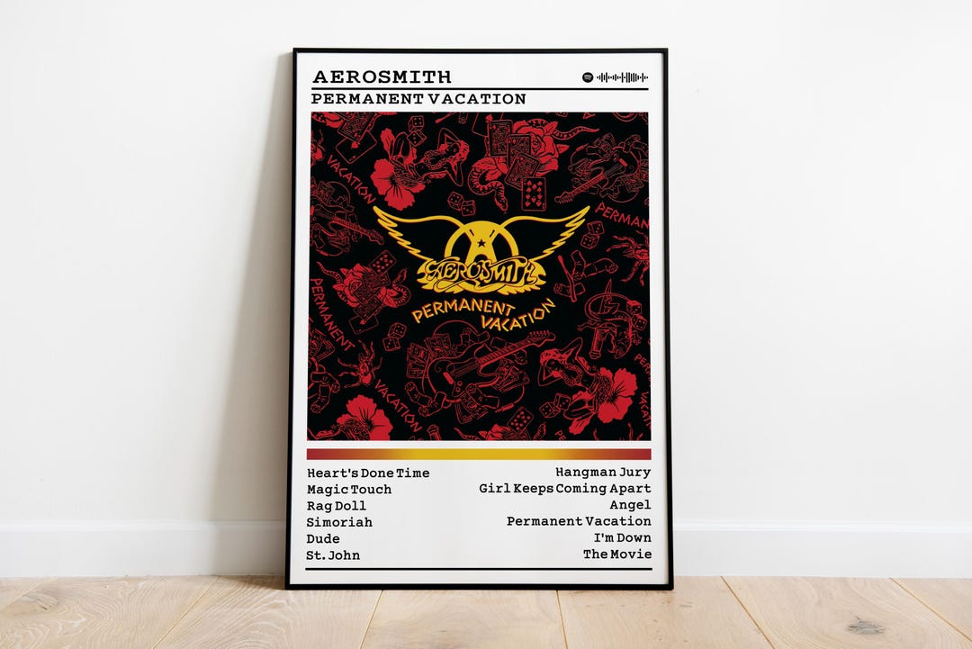 Aerosmith Poster | Permanent Vacation Print | Album Poster Prints ...