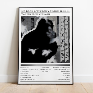 Mf Doom Poster | Vaudeville Villain Poster | Album Poster Prints | Wall Decor Posters | Album Cover | Rap Music Poster