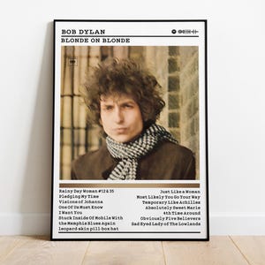 Bob Dylan Blonde On Blonde Album Poster: Rock Music Wall Art