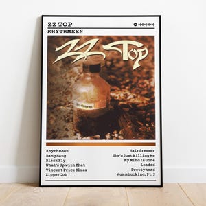 ZZ Top Poster | Rhythmeen Poster | Album Poster Prints | Wall Decor Posters | Album Cover | Rock Music Poster