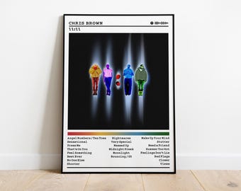 Chris Brown 11:11-albumposter | R&B-muziekafdruk