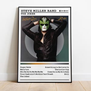 Steve Miller Band Poster | The Joker Poster | Album Poster Prints | Wall Decor Posters | Album Cover | Rock Music Poster
