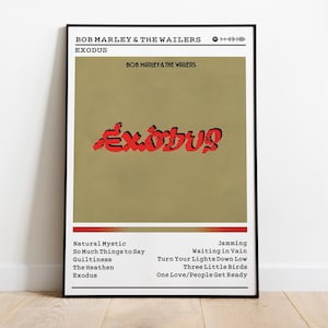 Bob Marley Exodus Album Poster: Reggae Music Wall Art